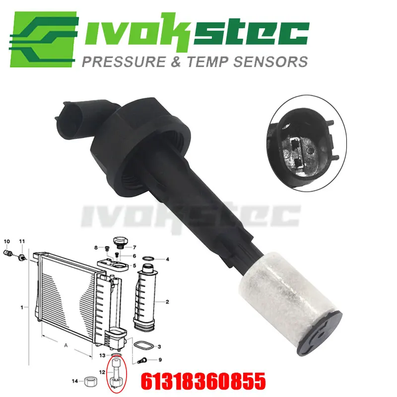 Auto-Ausgleichsbehälter-Kühlmittelstandsensor 61318360855 für BMW E36 E34 320i 323i 328i 518i E39 725 728i 8360855