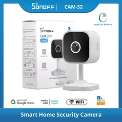 SONOFF CAM Slim Gen2 Smart Home Security Camera 1080P Mens- en bewegingsdetectie Nachtzicht Tweerichtingsaudio werkt met Google Alexa