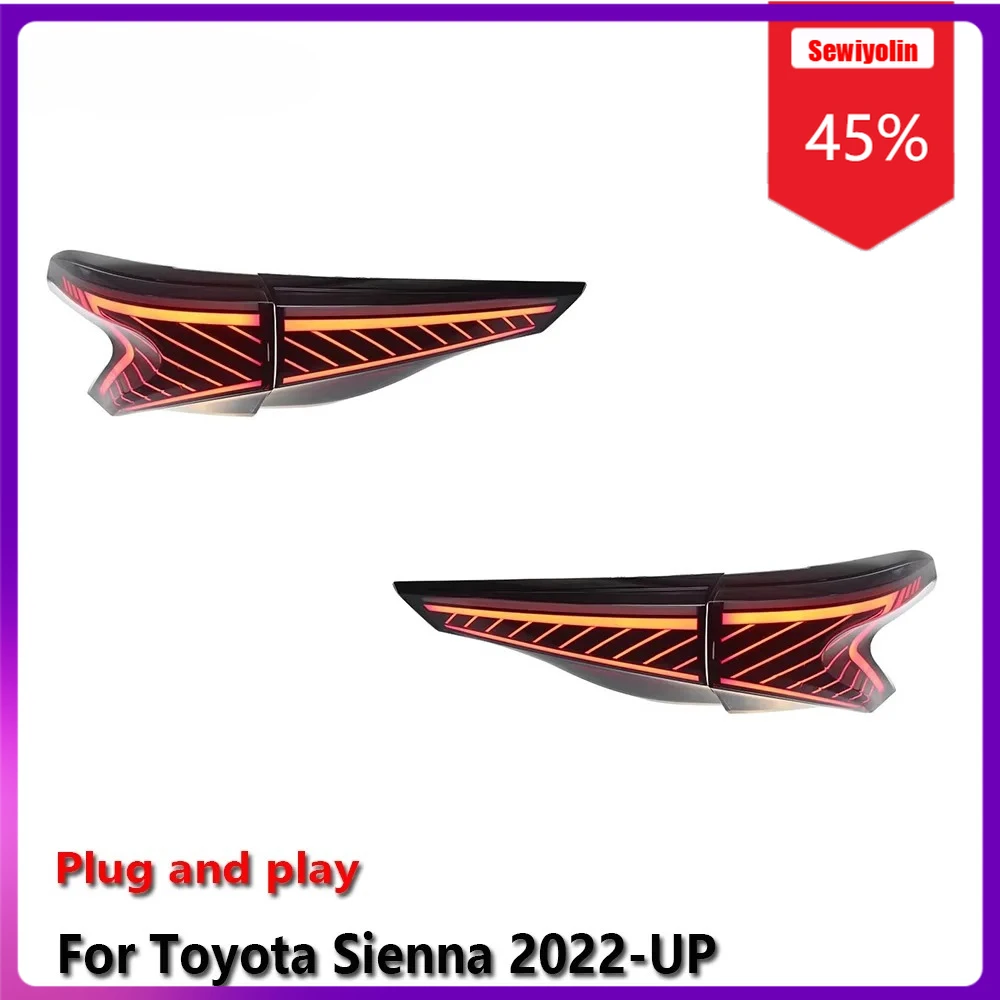 

Автомобильные светодиодные лампы Sewiyolin в сборе для Toyota Sienna 2022-UP, авто противотуманные DRL, стоп-сигнал, указатель поворота, Plug and Play