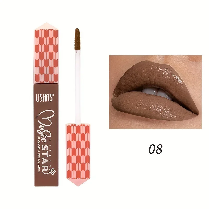 1Pc Make-Up Matte Nude Liquid Lippenstift 6 Kleuren Waterdichte, Langdurige Lipgloss Sexy Rood Roze Fluwelen Lippenstift Vrouwen Cosmetisch