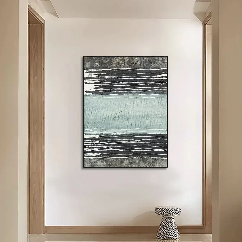 

z Home Decor Large Artwork Framed Abstract Seascape Texture Picture 3D Wall Art Hand Painted Oil Canvas Painting"