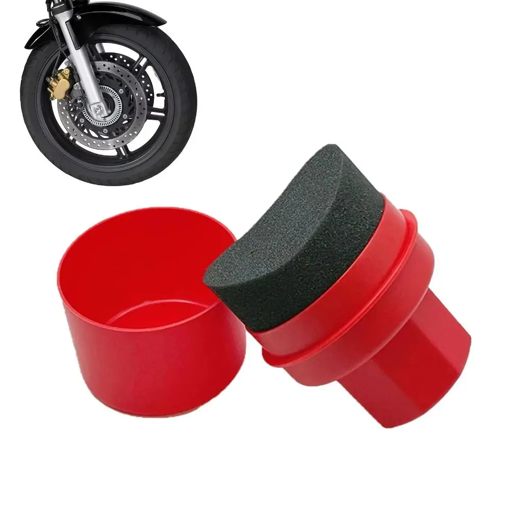 Curved Tire Polishing Sponge with Cover Reusable Tire Dressing Applicator Car Cleaning Pad