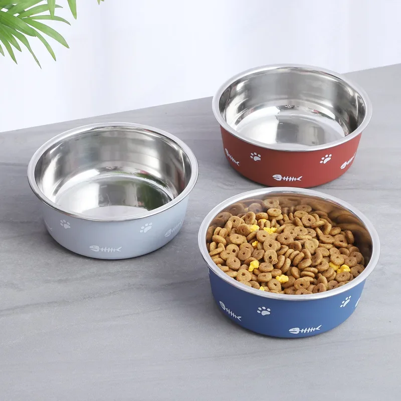 Stainless Steel Pet Feeders Non-slip Dog Bowls For Small Medium Large Dogs Pet Cat Feeder Bowls And Drinkers Dogs Accessories