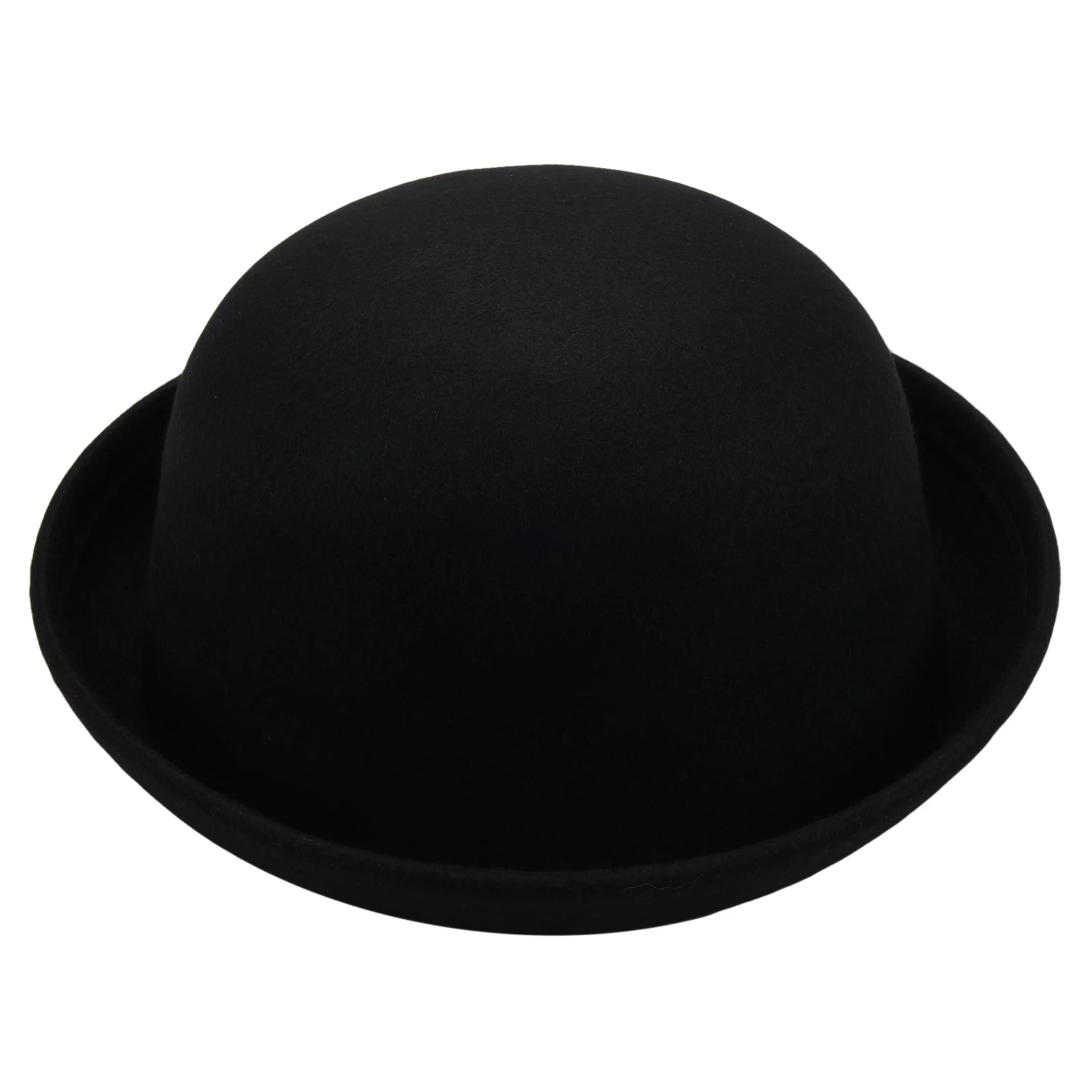 

1Piece Melon Bowler Hat Hat Bowler Hat Bowler Hat Felt Hat Chaplin Hat Riding Hat (Black)