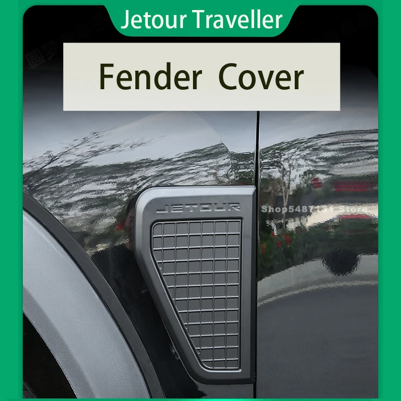 

Fender Decorative Cover Trim Modification Body Side Markers Air Vents Black Warrior Accessories for Jetour Traveller 2023 2024