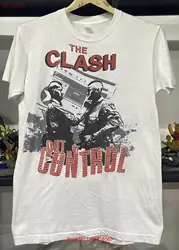 Vintage 1984s THE CLASH Out of Control Punk T shirt Cotton S 234XL T1505 long or short sleeves