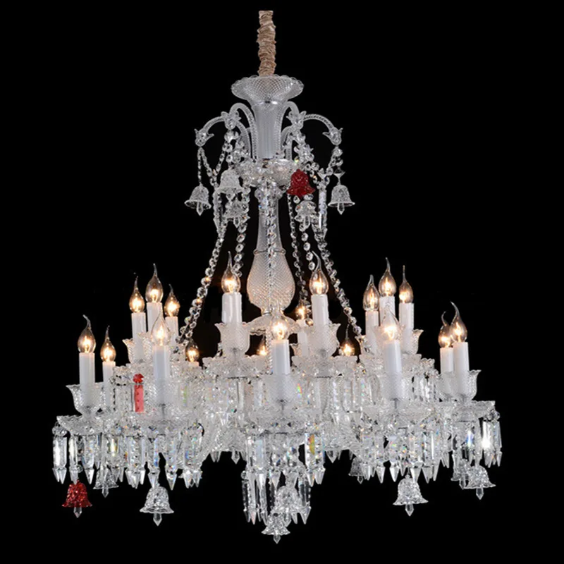 Living Room Chandelier Large Hotel Wedding Luxury Crystal Ceiling Lustre Led Crystal Pendant Light Hotel villa Palac Fixture
