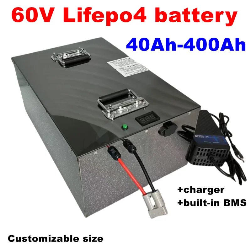 

Аккумулятор Lifepo4 60V 40ah 80ah 100Ah 150Ah 200Ah 240Ah 300Ah 400Ah для 3KW 6KW EV RV moto Tricycle voiture de tourisme