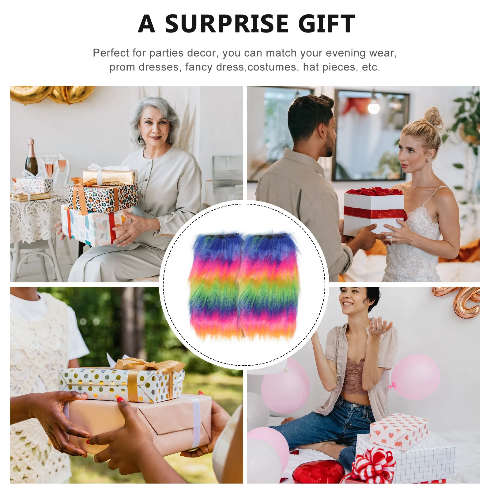 1 Para Długich, Puszystych Nakładów na Nogi, Sztuczne Ocieplacze dla Kobiet, Kostiumy Karnawałowe, Cosplay, Akcesoria do Występów Scenicznych