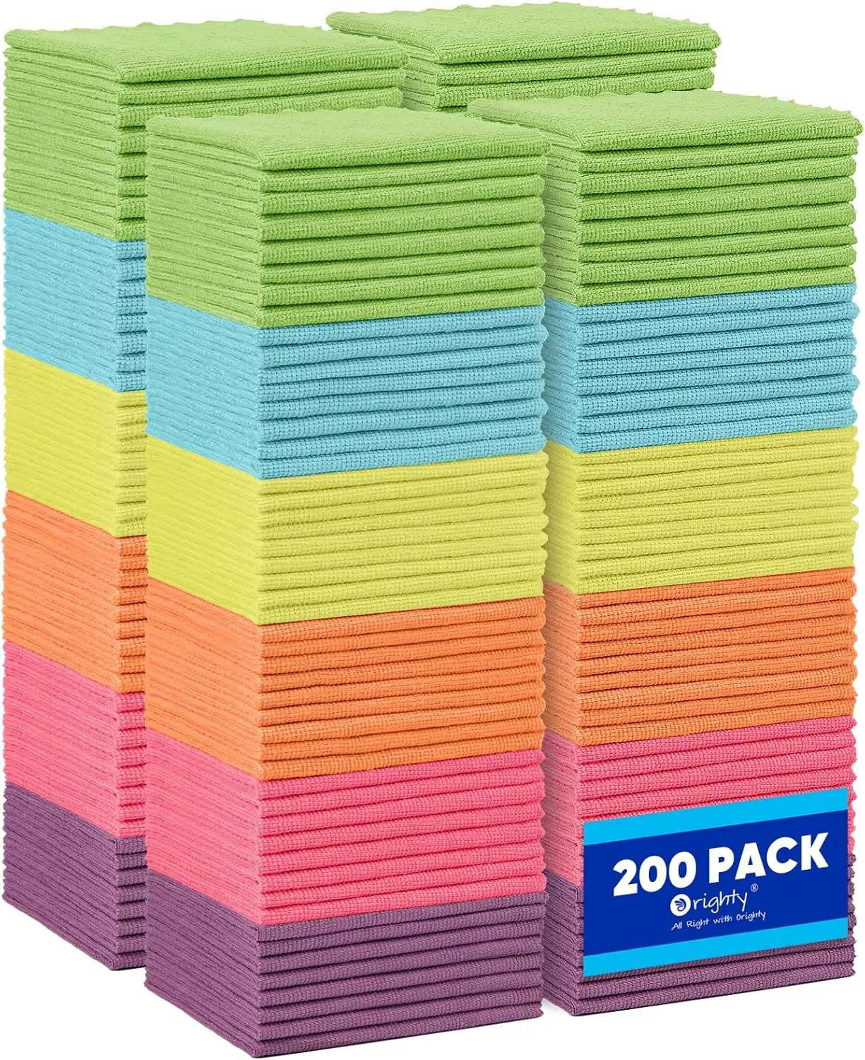

Microfiber Cleaning Cloth, 200 Pack Highly Absorbent Cleaning Supplies, Lint Free Kitchen Towels