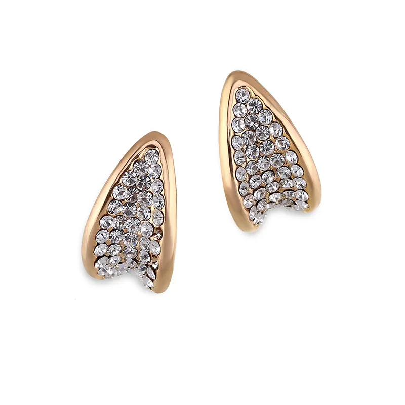 Hot-selling, Korean high-end versatile diamond-encrusted real gold Korean version earrings, earrings, earrings, accessories EA-0
