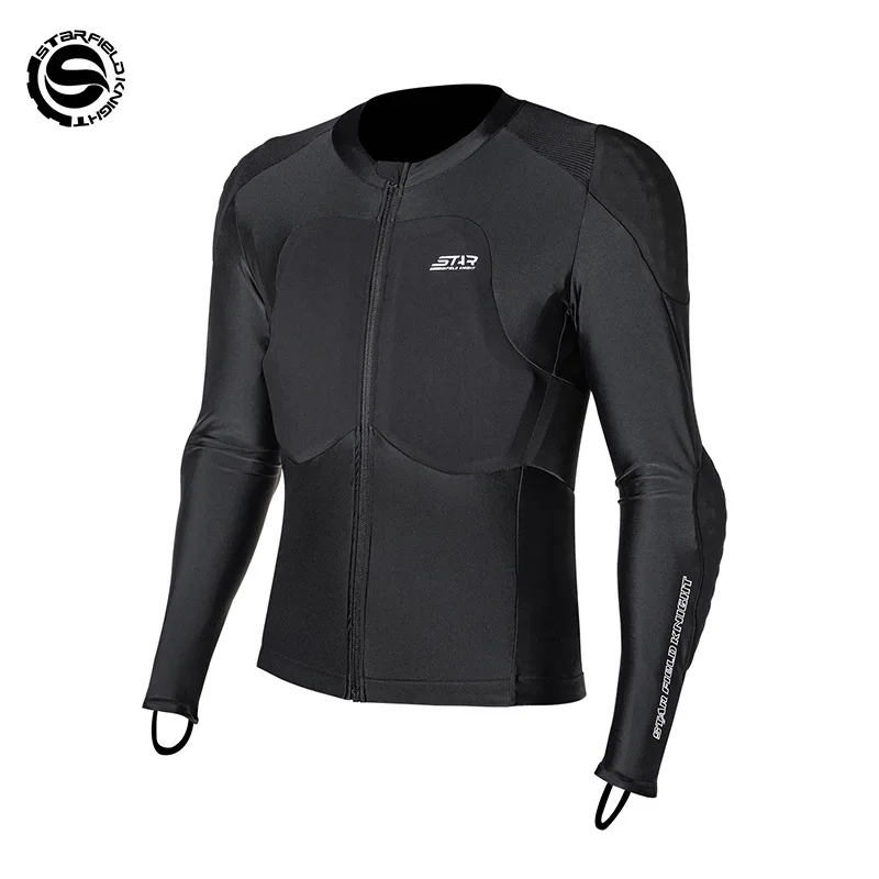 STAR FIELD KNIGHT Men Motorcycle Riding Jacket Breathable Mesh Stretch Slim Fit with 9 Removable Pads for Summer Touring