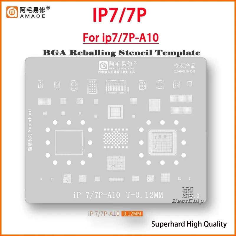 Zestaw szablonów do reballingu CPU BGA do iPhone\'a 16 15 14 11 Pro Max 12 13 Mini X XS XR 8 8P 7 6S 6 A16 A15 A14 A13 A12 A11 A10 A9