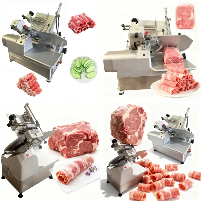 Commercial Electric Ham Cheese Bacon Sausage Cutter Beef Slicer Automatic Stainless Steel Meat Slicing Machine for Deli