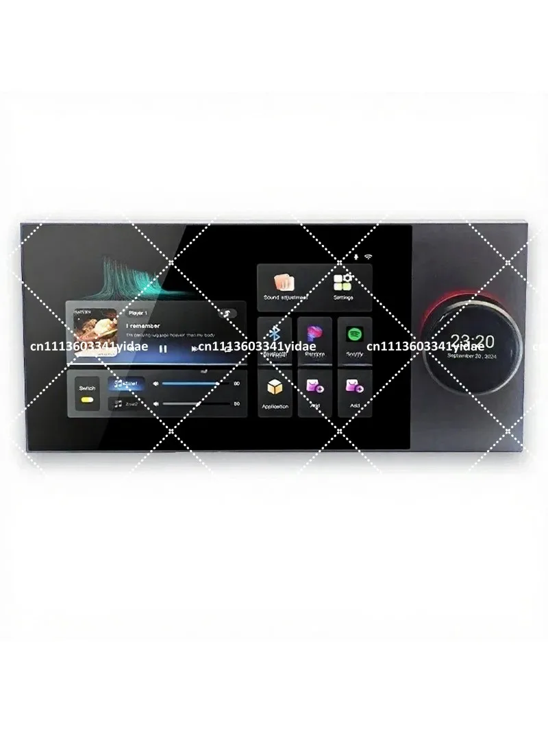 2 -zones Music Amplifier With 7-InchWall Power Connectable Ceiling Speakers Support Spotify YouTobe