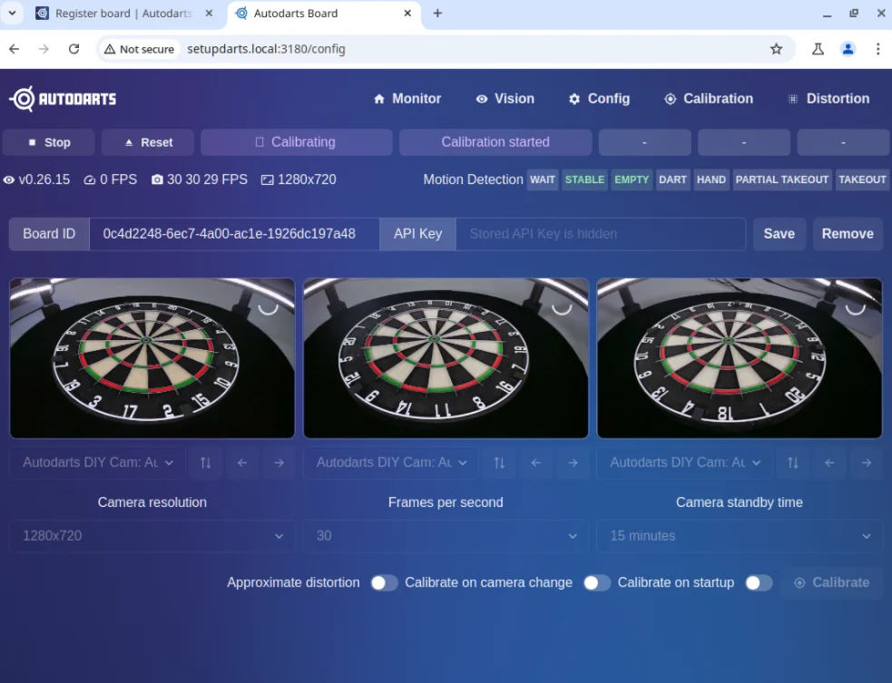 Zestaw Autodarts: Kamera OV9732 30fps GXIVISION, gotowy zestaw, pasek LED, pierścień LED, uchwyt kamery. — zdjęcie produktu 2