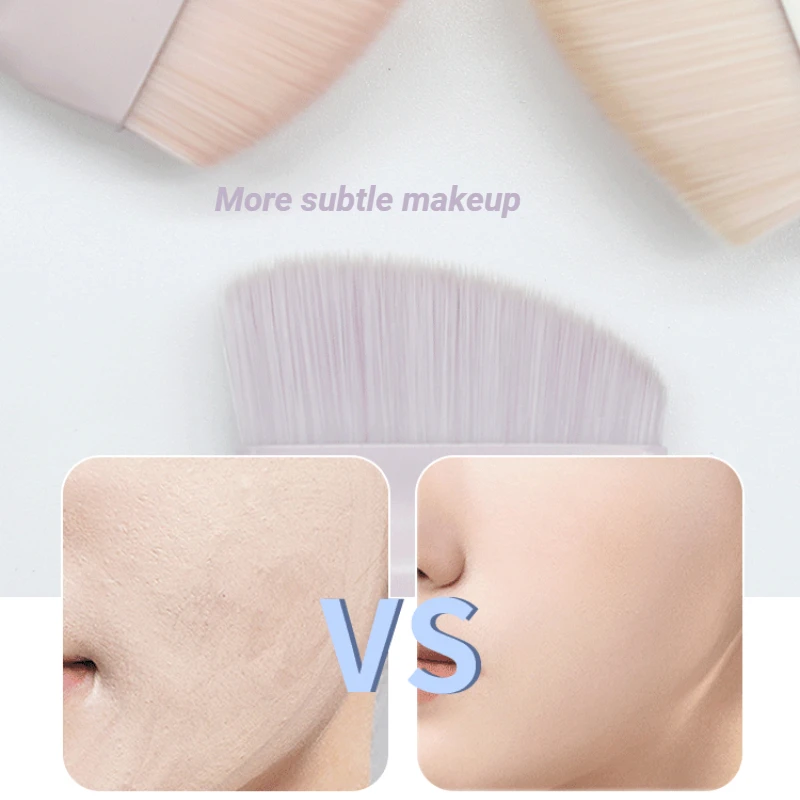 Pinceau de maquillage à bord fin, pour fond de teint plat, Double face, pour une Application précise, poignée ergonomique et Portable