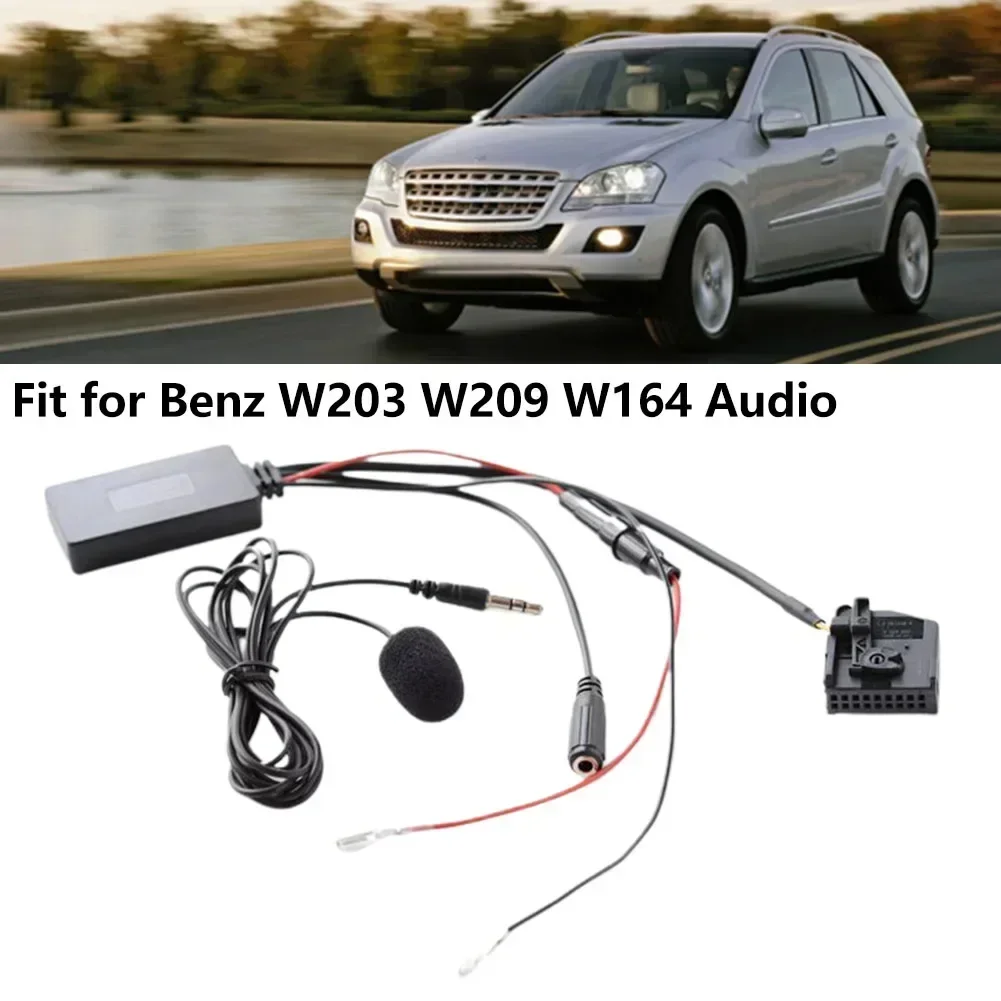 compatible Adapter AUX Cable Bluetooth Car Audio JieRui-BT 6108 For Mercedes Plastic Stereo Car Electronics Under 5.0 Bluetooth