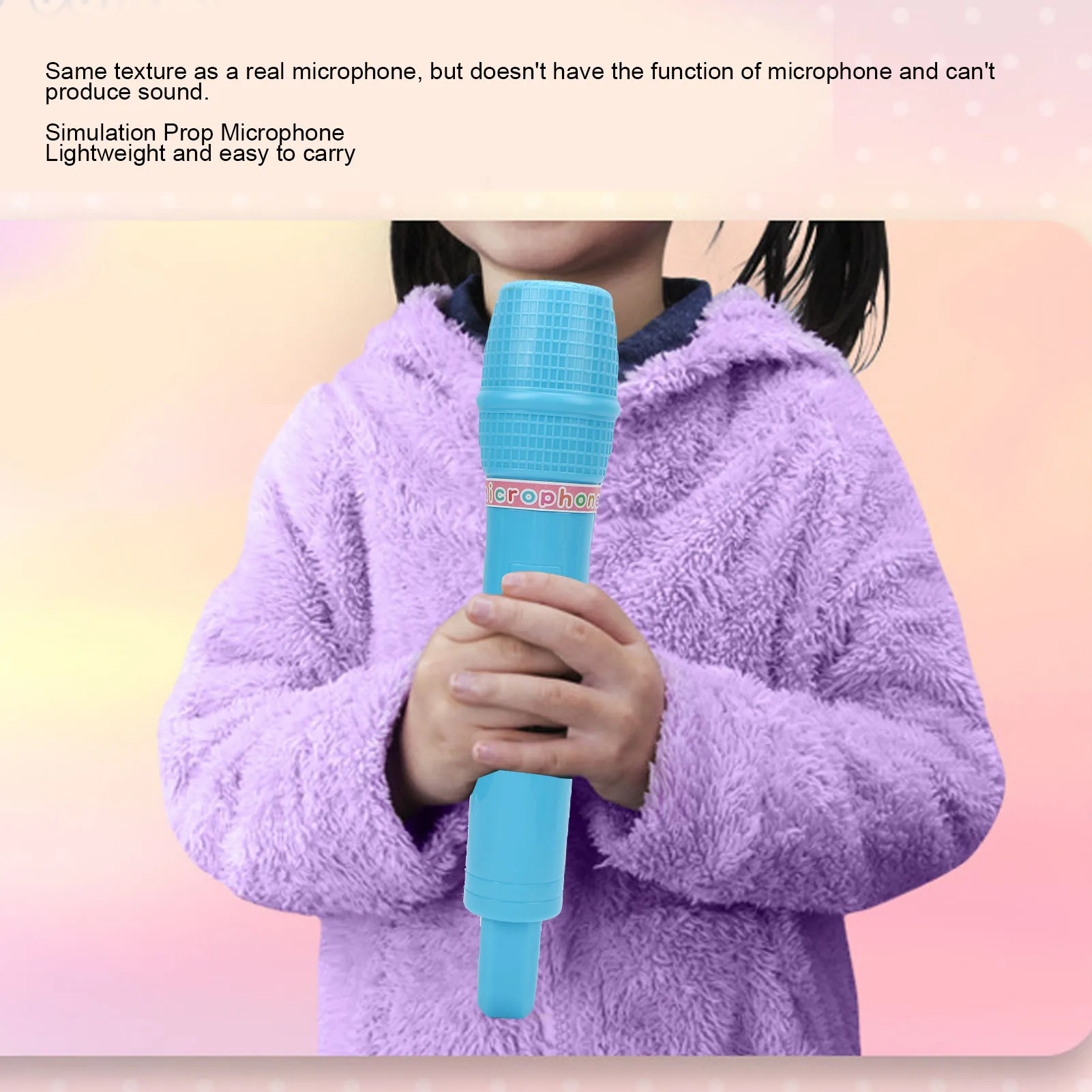 Microphone Toy Plastic Pretend Microphone Prop Simulate Speech Practice Mic for Cosplay Birthday Party Favors Costume Play