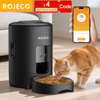 ROJECO Automatic Pet Feeder 2L Smart Cat Food Kibble Dispenser Wi-Fi App Remote Control Auto Dog Feeder For Cat Pet Accessories
