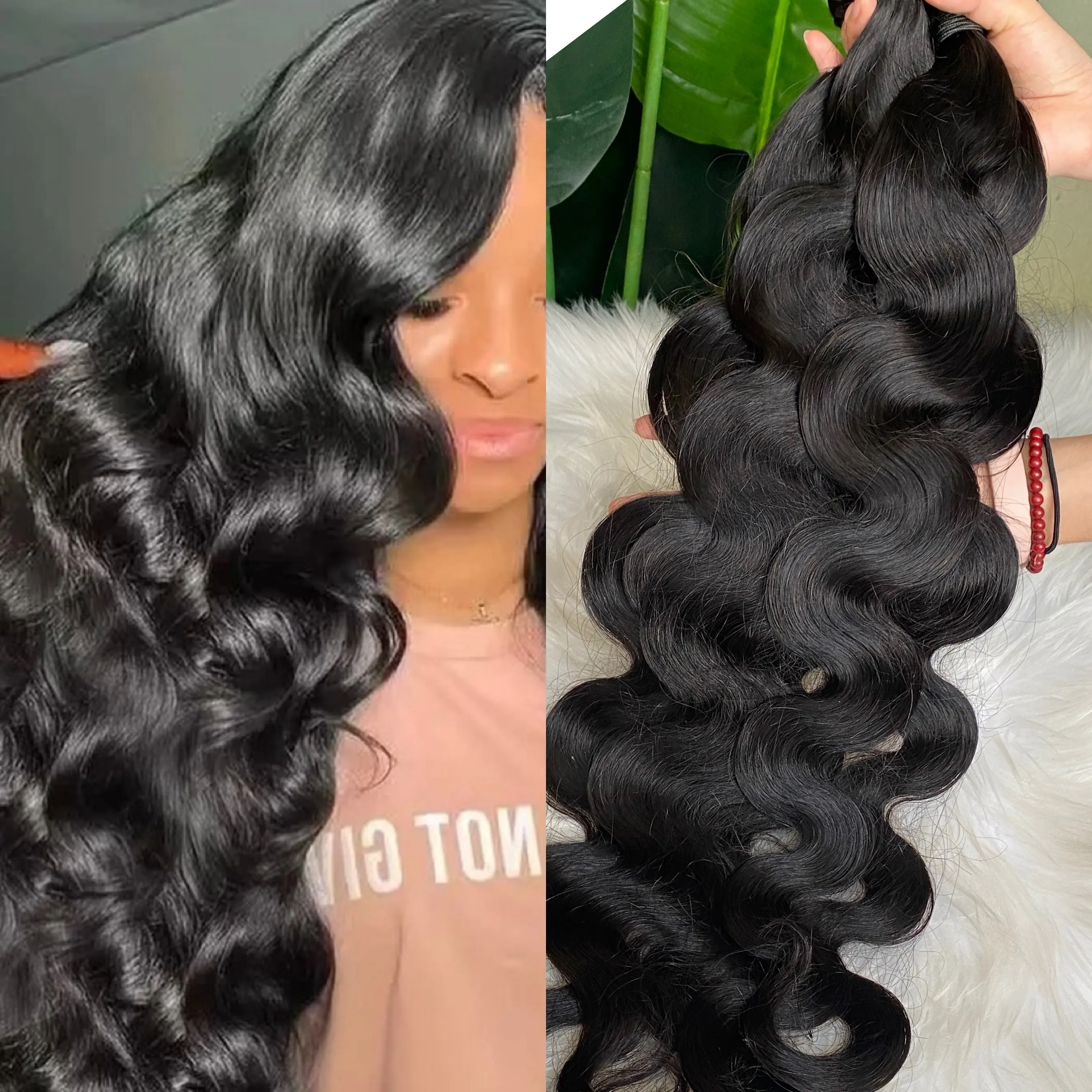 

Virgin Human Hair Wholesale Price Body Wave Bundles Remy Hair Extensions Natural Look And Tangle-Free