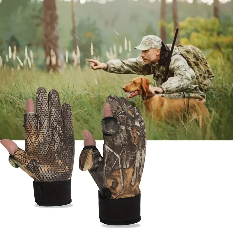 

Autumn Winter Hunting Gloves Mountaineering Full Finger Non-slip Sports Fishing Gloves Climbing Hunting Outdoor Glove