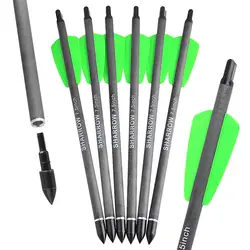 Short Arrow 7.5/15/20 Inch Carbon Fiber Arrow Short Bolt OD 7.4/8.8mm Hunting Sports Shooting Practice Archery Accessories