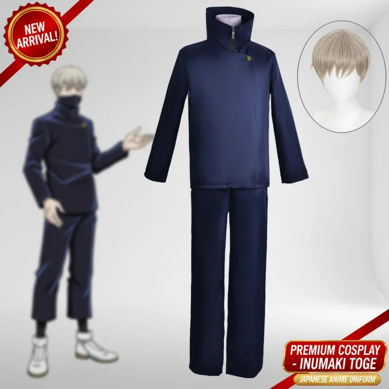 CHIOS Jujutsu Kaisen Inumaki Toge Disfraz de Cosplay Uniforme de Juego de Anime Conjunto de Top y Pantalones CHIOS