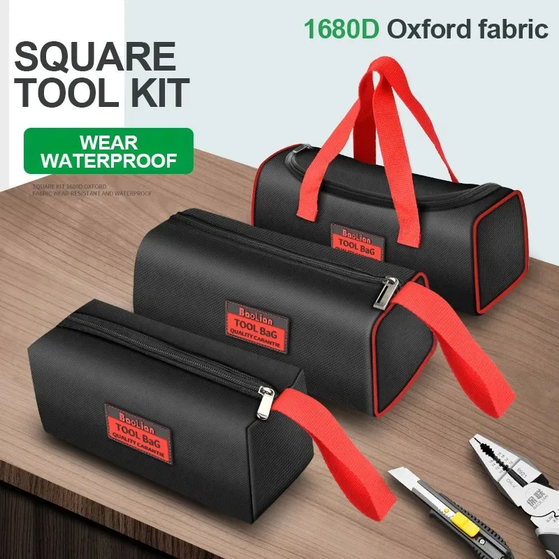 Multifunctional Electrician Tool Bag Waterproof Wear Resistant Durable 1680D Oxford Cloth Portable Tool Storage Tool Bag