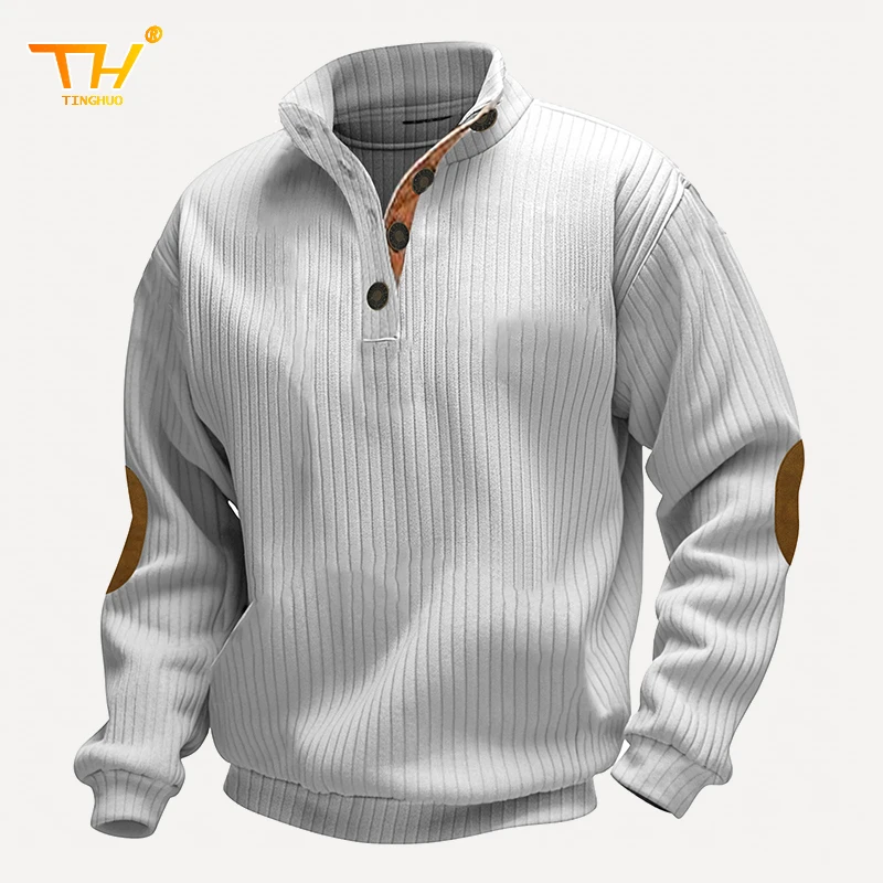 Men's Knitwear for Daily Wear Men's Colorblock Patchwork Jacquard Button Front Sweater Sweatshirt Casual Long Sleeve