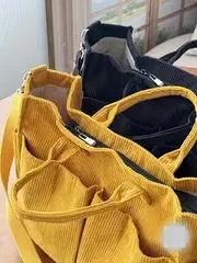 Cord-Umhängetasche Stilvolle Pendler-Schultertasche mit Mehreren Geräumigen Fächern Handtasche für Damen – Detail 9