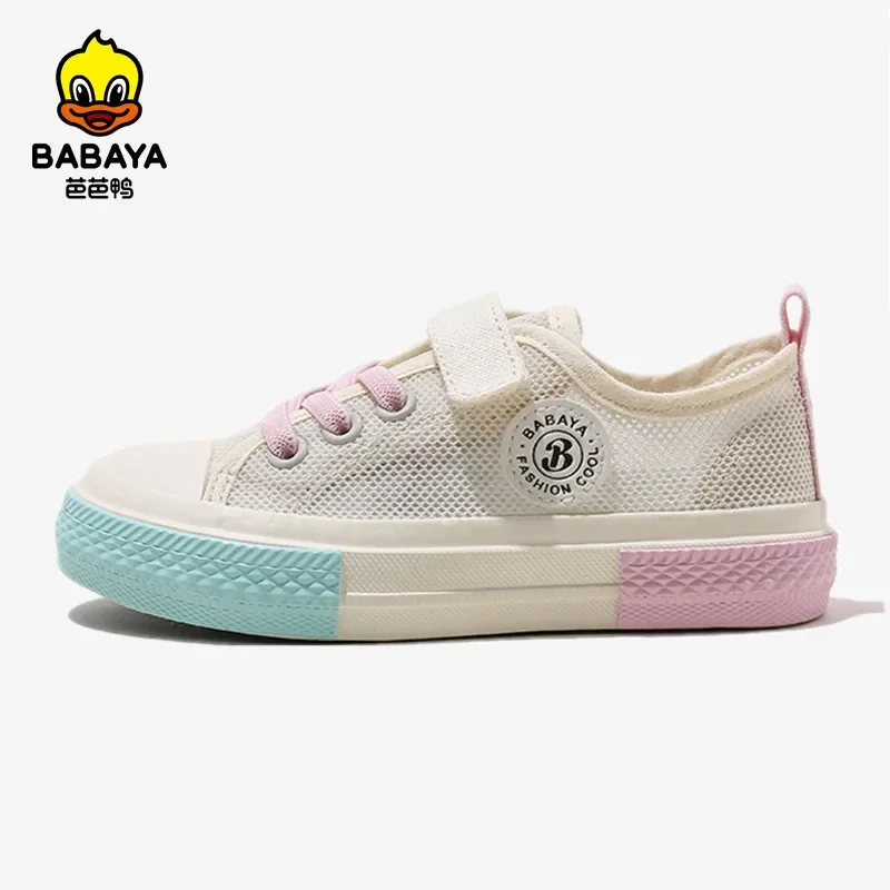 Babaya Children's Canvas Shoes Boys Mesh Shoes 2023 Spring and Summer New Girls Breathable Sneakers Kids Casual Shoes