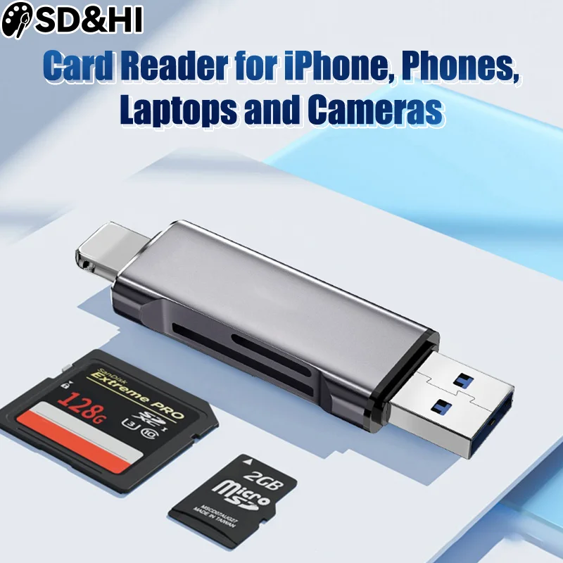 

Multifunction USB2.0 To TF Card Reader For IPhone 14 13 Pro Max PC Laptop Phone OTG Adapter Camera Photo Transmission