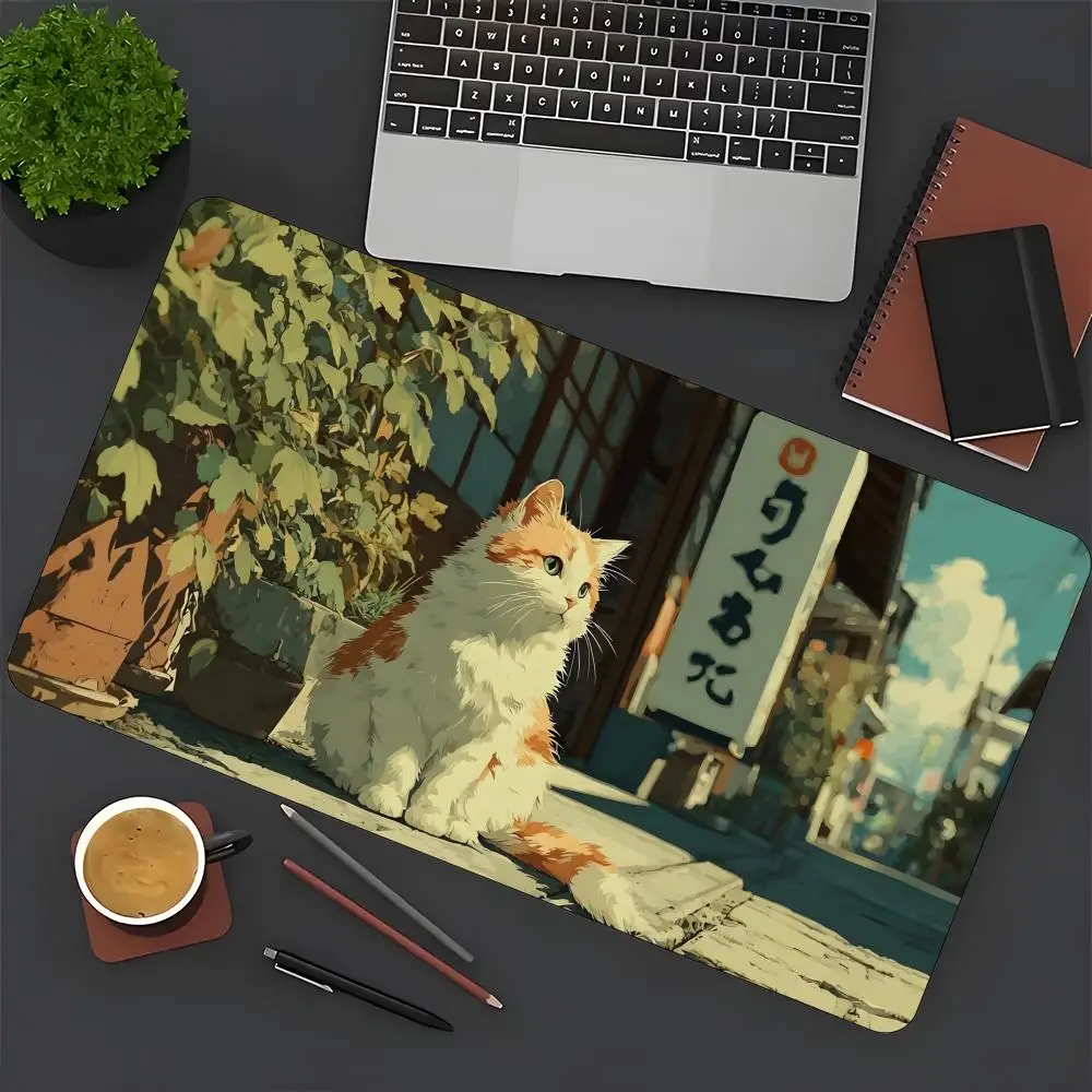 

Mouse mat large Carpet for mouse Cute Mousemat 90x40 Mouse Keyboard cat mat Mouse pad Table mat for work desk Pad