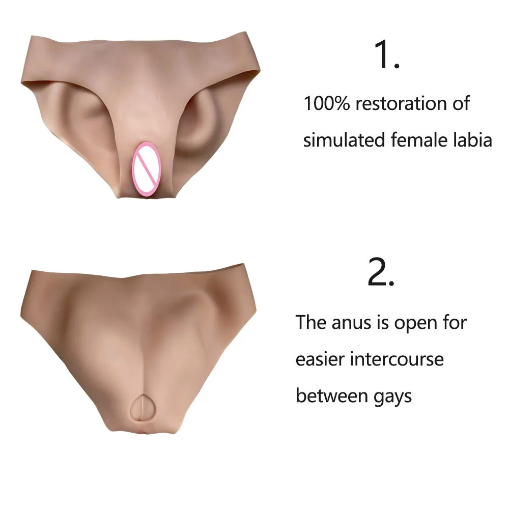 False Silicone Fake Vagina Underwear Panties Hide Penis Shaper Pads For Crossdresser Transgender Shemale Dragqueen Cosplay Gays