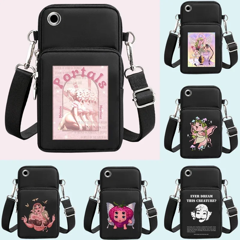 Melanie Martinez Portals Tour Crossbody Bags Bag Mobile Phone Female ThreeLayer Shoulder Messenger Wrist Change Key Storage Ba