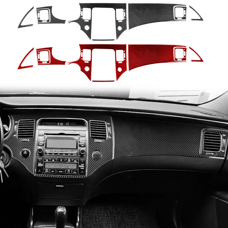 Carbon Fiber Central Control Instrument Air Vent Panel For Hyundai Azera Grandeur TG Car Accessories Interior Decorative Sticker