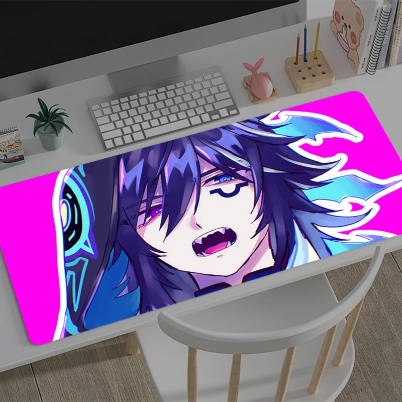 PopMouse Pad Besar Genshin Impact Ororon E-sports Game Player Mouse Pad Keyboard Pad Non-slip Mat Coaster PC Anime Game Mousepad