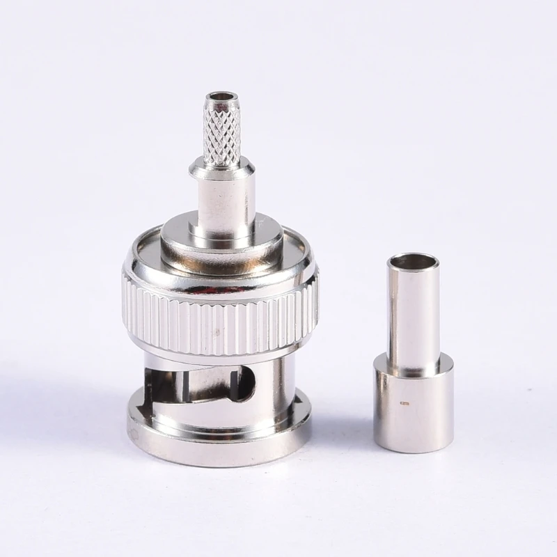 50ohm BNC Male Straight Crimp Attachment Radio Frequency Coaxial Connector for RG316 RG174 Cable BNC-C-J1.5