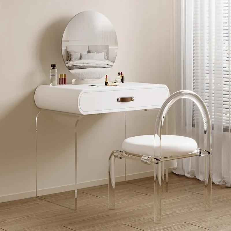 Acrylic Minimalist Dressing Table Italian Storage Modern High End Dressing Table New White Penteadeiras De Maquiagem Furniture