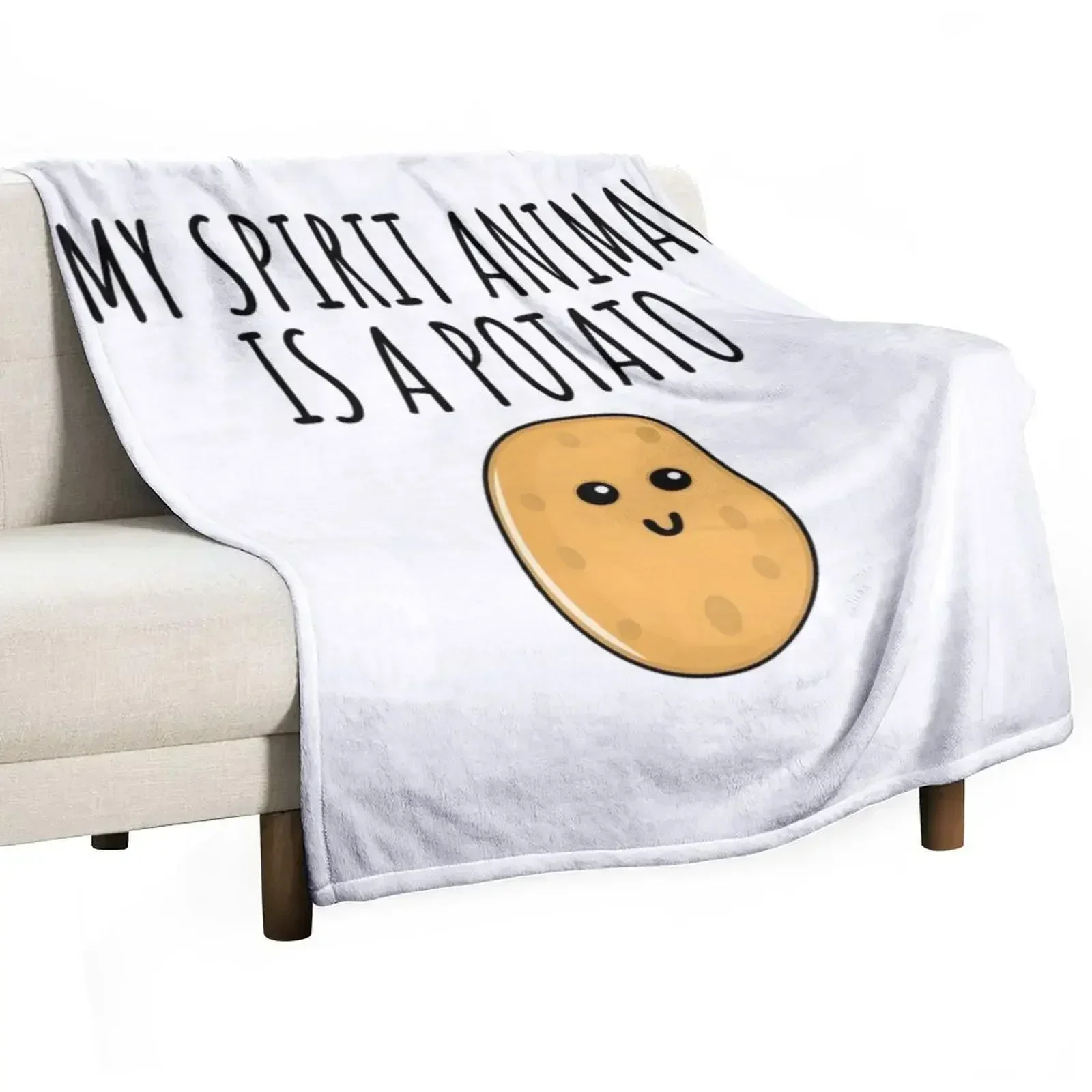 My Spirit Animal Is A Potato Throw Blanket Blankets For Bed For Sofa Thin for babies Baby Summer funny gift Blankets