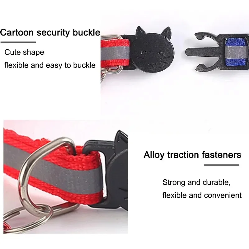 1/5/10 Stück Großhandel Katzenhalsbänder mit Glocke, Verstellbare Halskette für Katzen, Welpen und Kätzchen, Dropshipping Haustierhalsbänder für Katzen – Detail 3
