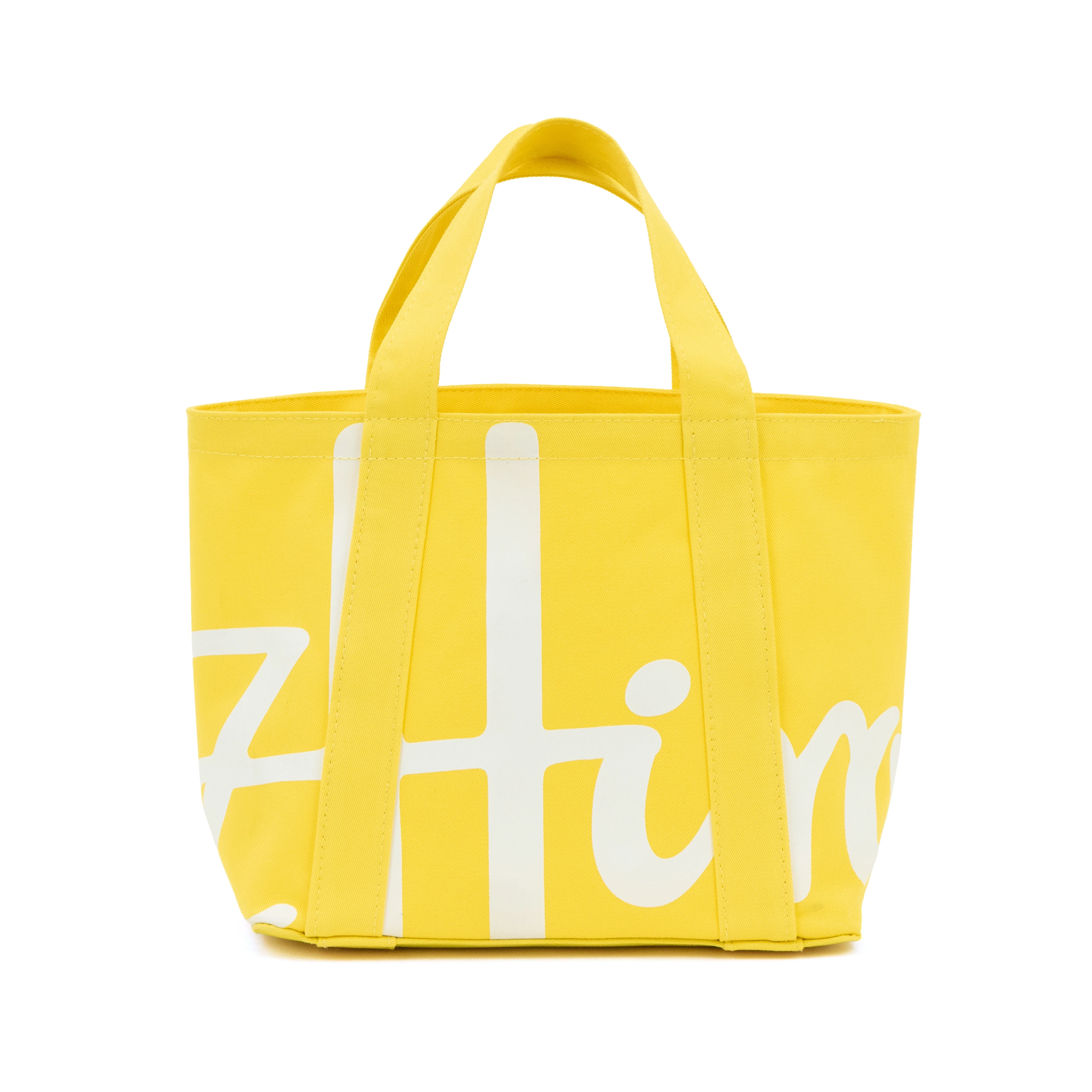 حقيبة يد نسائية عصرية جديدة بشعار قطني صغير قابلة لإعادة الاستخدام حقيبة تسوق بقالة متينة صغيرة من القماش للسيدات والفتيات