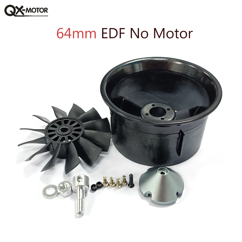 QX-MOTOR 90MM 80MM 70MM 64MM 50MM 30MM EDF bez silnika 6/12 łopatek wentylator kanałowy do samolotu odrzutowego Rc