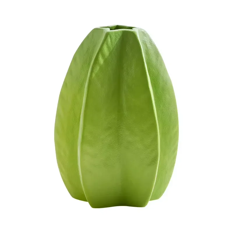 Modern Nordic Cream Fresh Ceramic Vase Matte Floral Decoration Suitable for Home Living Room Dining Table Bedroom Decor