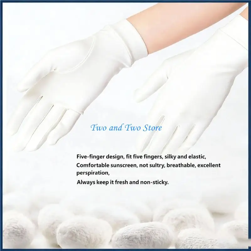 

HX6F Luxurious Mulberries Silk Gloves Soft Breathable Formal Gloves For Women And Girl