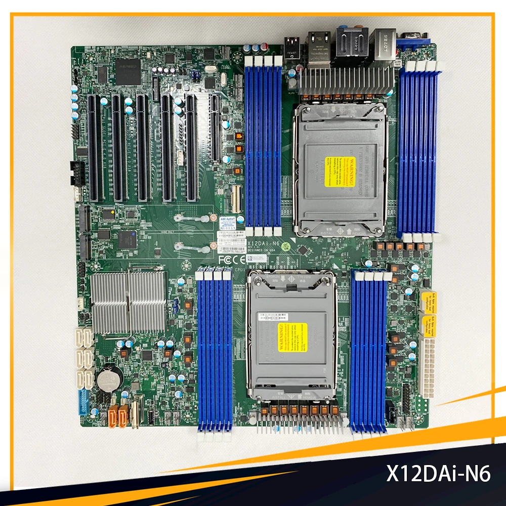 

X12DAi-N6 Workstation Motherboard For Supermicro 2-Way LGA4189 C621A PCI-E 4.0 E-ATX Support 3rd Gen Xeon High Quality Fast Ship