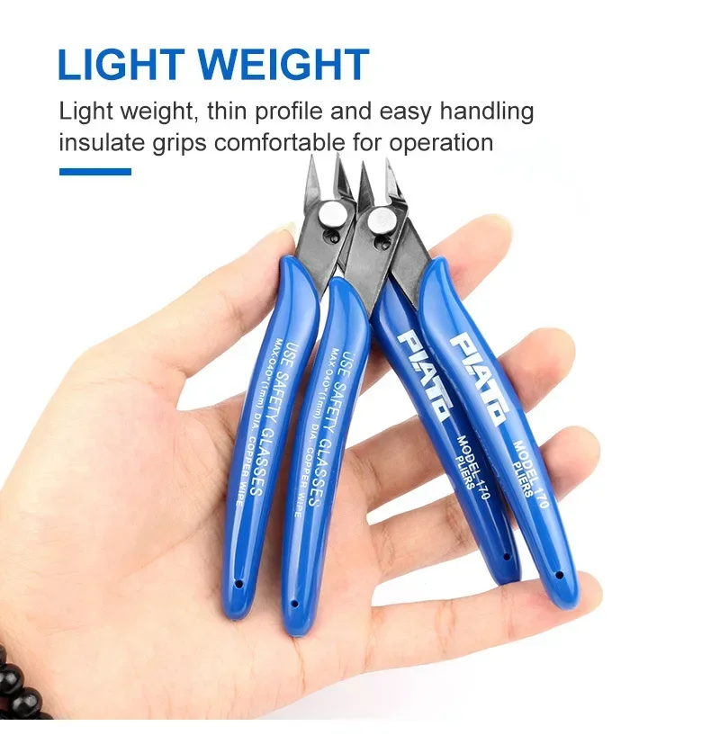 MINI Electrical Wire Cable Cutter Flush Diagonal Plier Plastic Nippers Electric Clamp Hand Tool Side Snip Stripper Multifunction