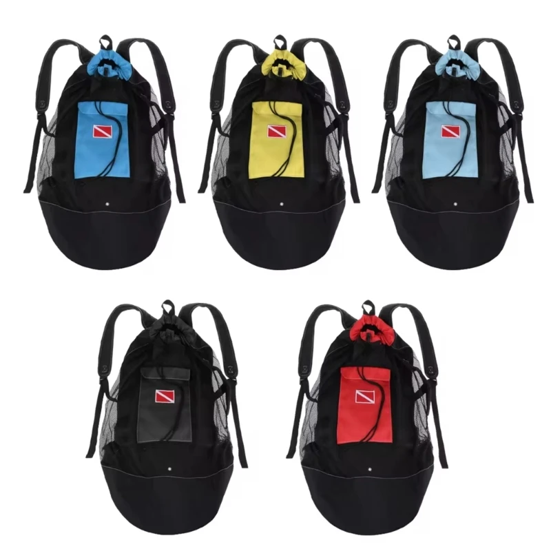 

YD61 Diving Bag Diving Bag for Diving and Snorkeling Equipment 80L Mesh Backpack Holds Mask Fins Drawstring Bag