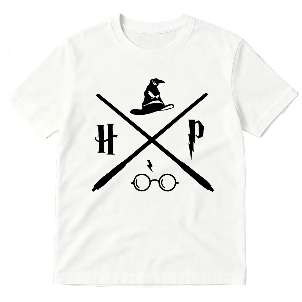 Wizard Potter Glasses Move Symbol Lustiges Grafik-T-Shirt für Männer und Frauen, Kleidung, modisch, hochwertiges Kurzarm-T-Shirt aus 100 % Baumwolle – Detail 6